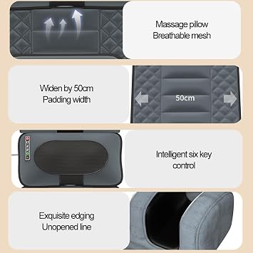 Full Body Massage Mat Electric Massage Chair pad with 30 Shiatsu Kneading Massage Heads Multifunction Foldable Heating Cushion 9 Massage Modes for Neck and Back Muscle Relaxation