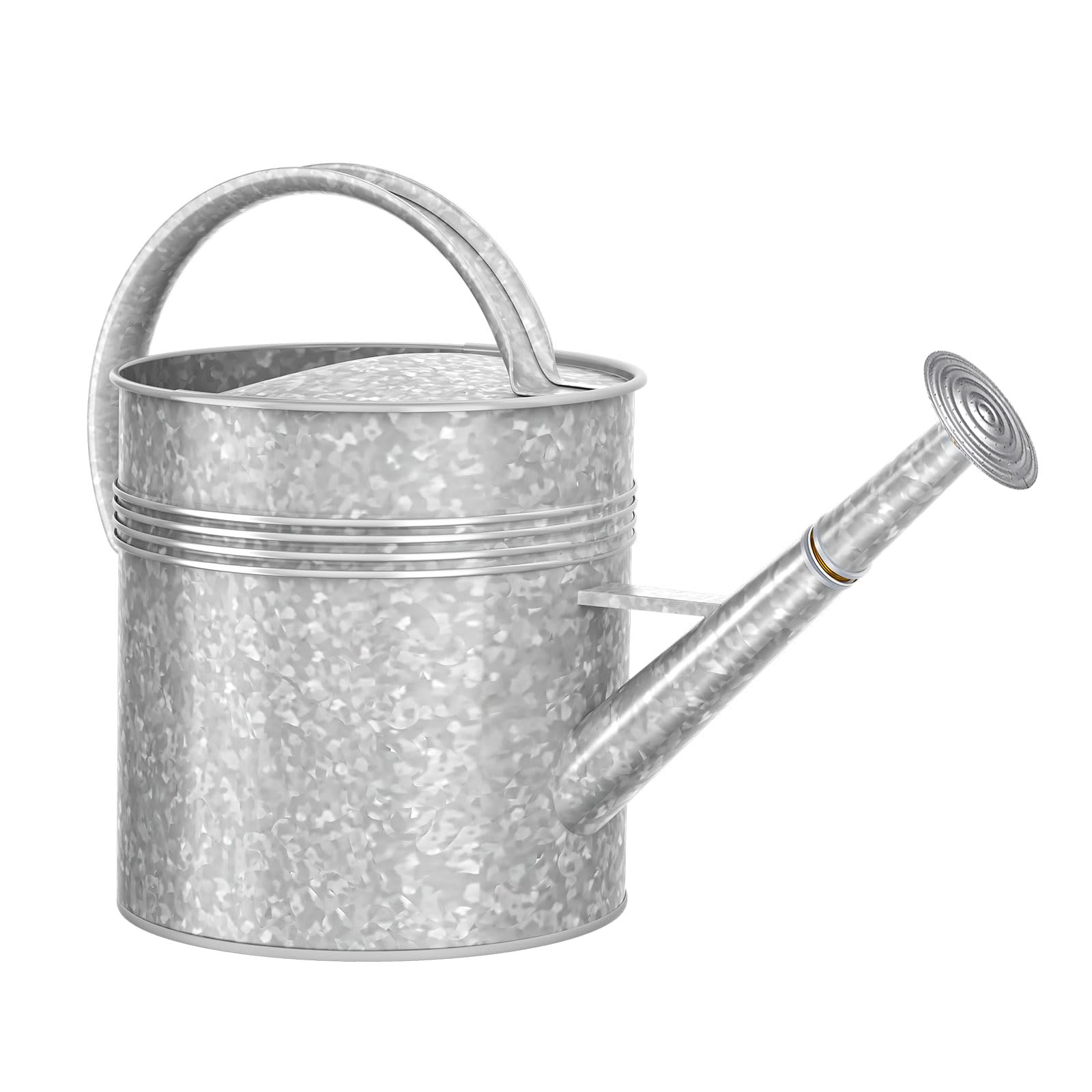 galvanized iron watering can for indoor plants, oval watering cans for house plant garden flower, long spout water can for outdoor watering plants 9.46l 2.5 gallon