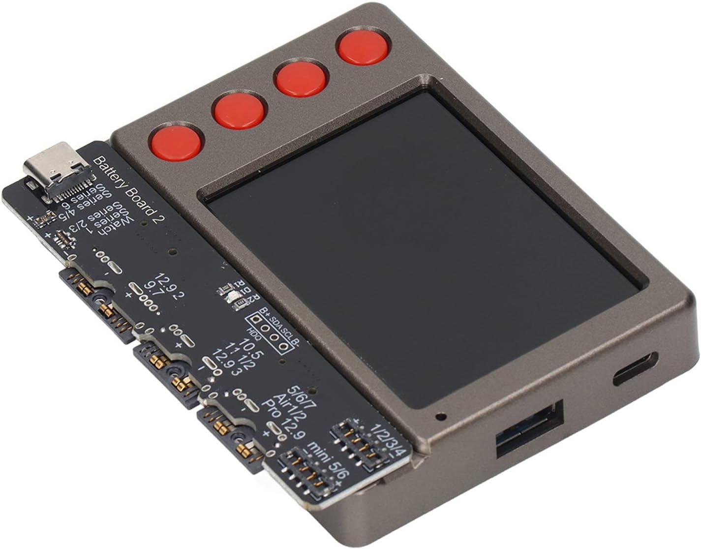 Phone Battery Efficiency Tester, 4 Test Boards Multifunctional Phone Data Cable Tester Good Compatibility for Power Equipment