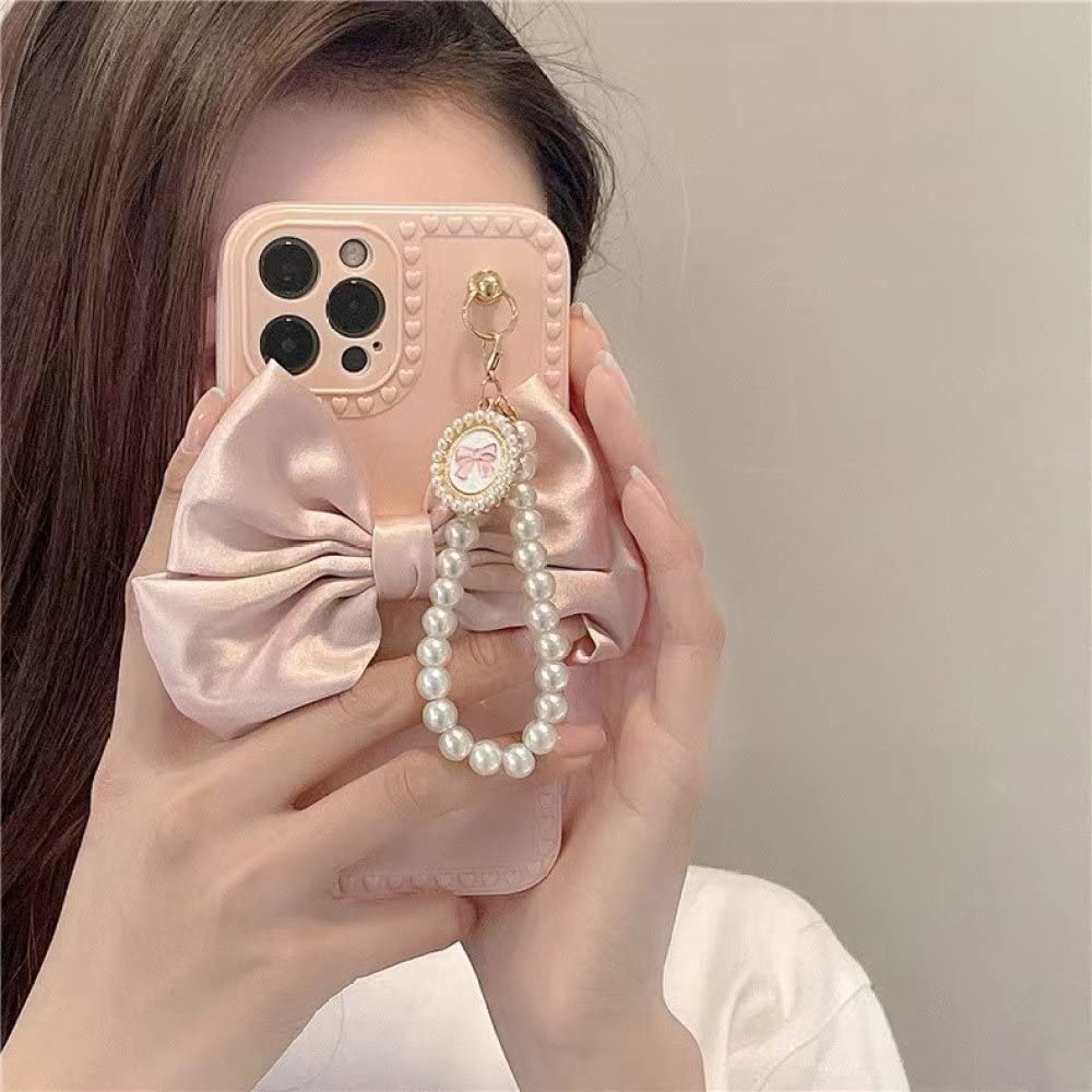 Coque iPhone XR antichoc souple avec chaîne perles et nœud - 6