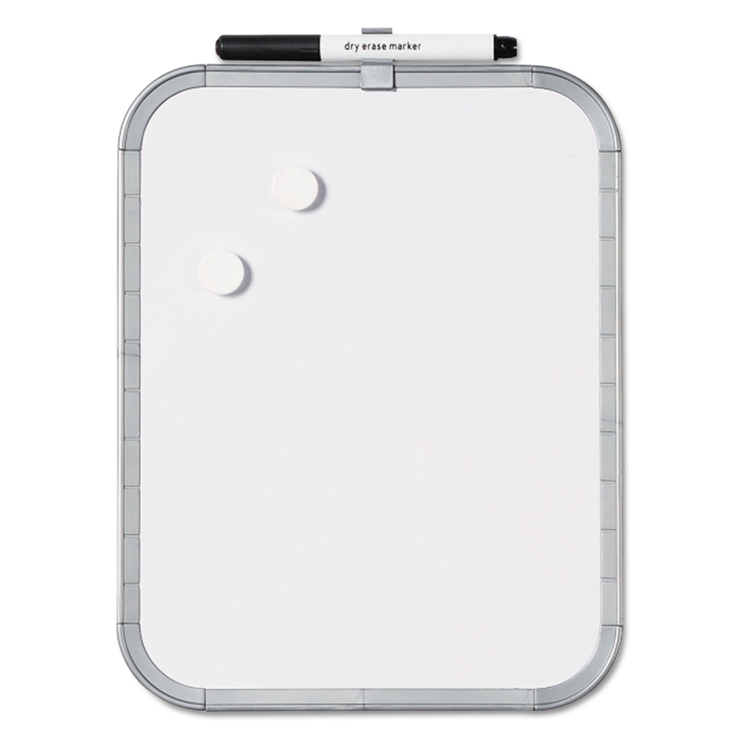 MasterVision Magnetic Dry Erase Board, 11 x 14, White Surface, White Plastic Frame