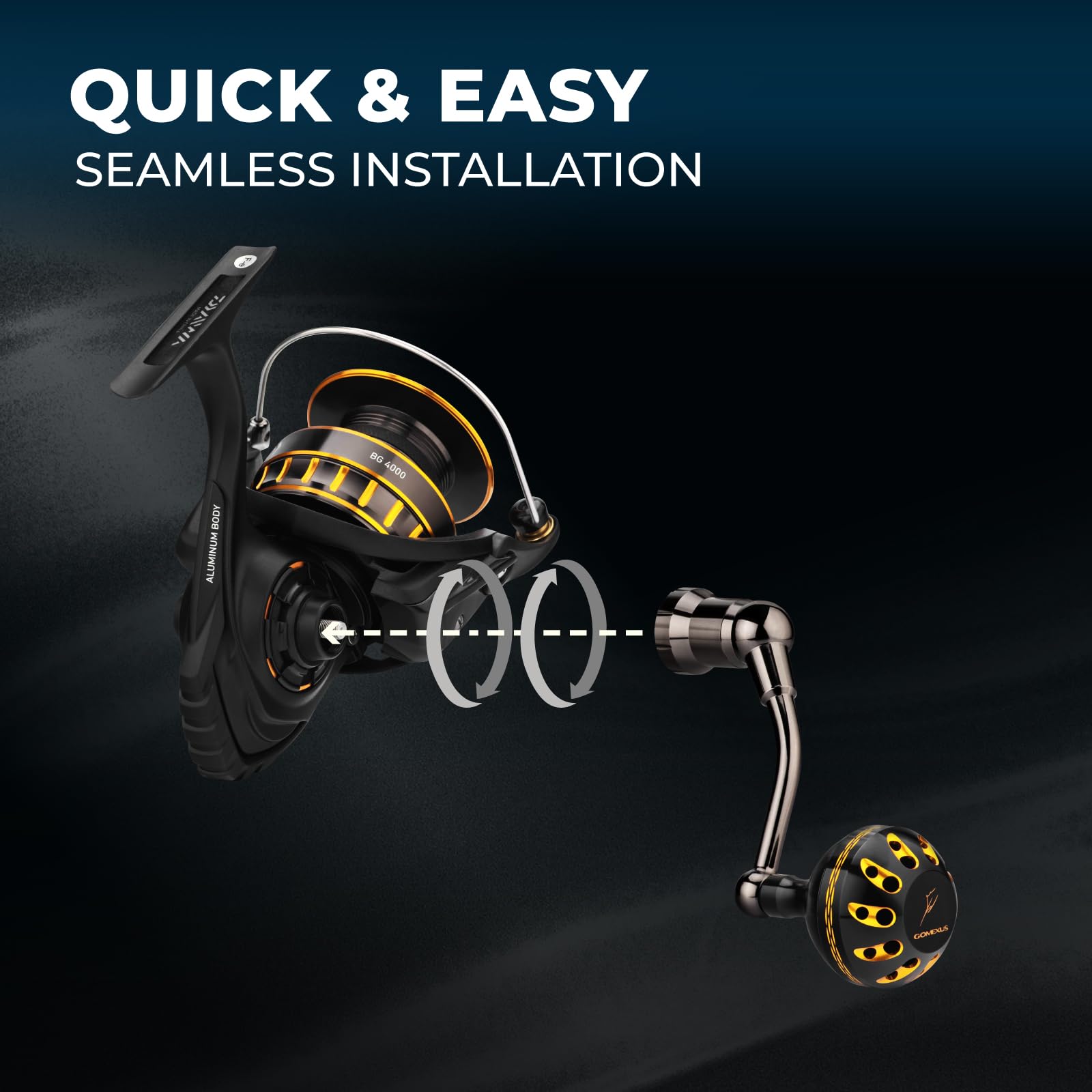 GOMEXUS Power Handle Compatible with Daiwa BG 6500 8000 Fishing
