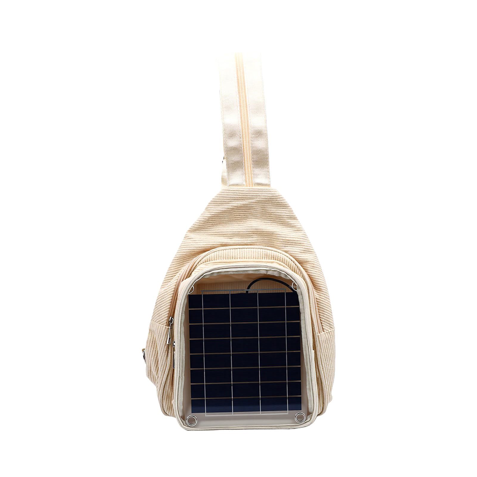 Fockety Zaino con Pannello Solare, Zaino da Trekking Pieghevole in Silicio Monocristallino da 20 W con Caricatore Solare da Esterno per Viaggi Scolastici All'aperto, Sport e