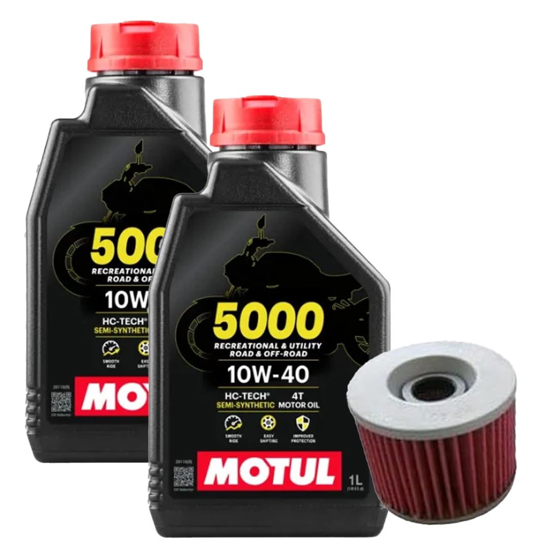 Kit Tagliando moto 2 litri olio Motul 5000 10W40 + filtro 401