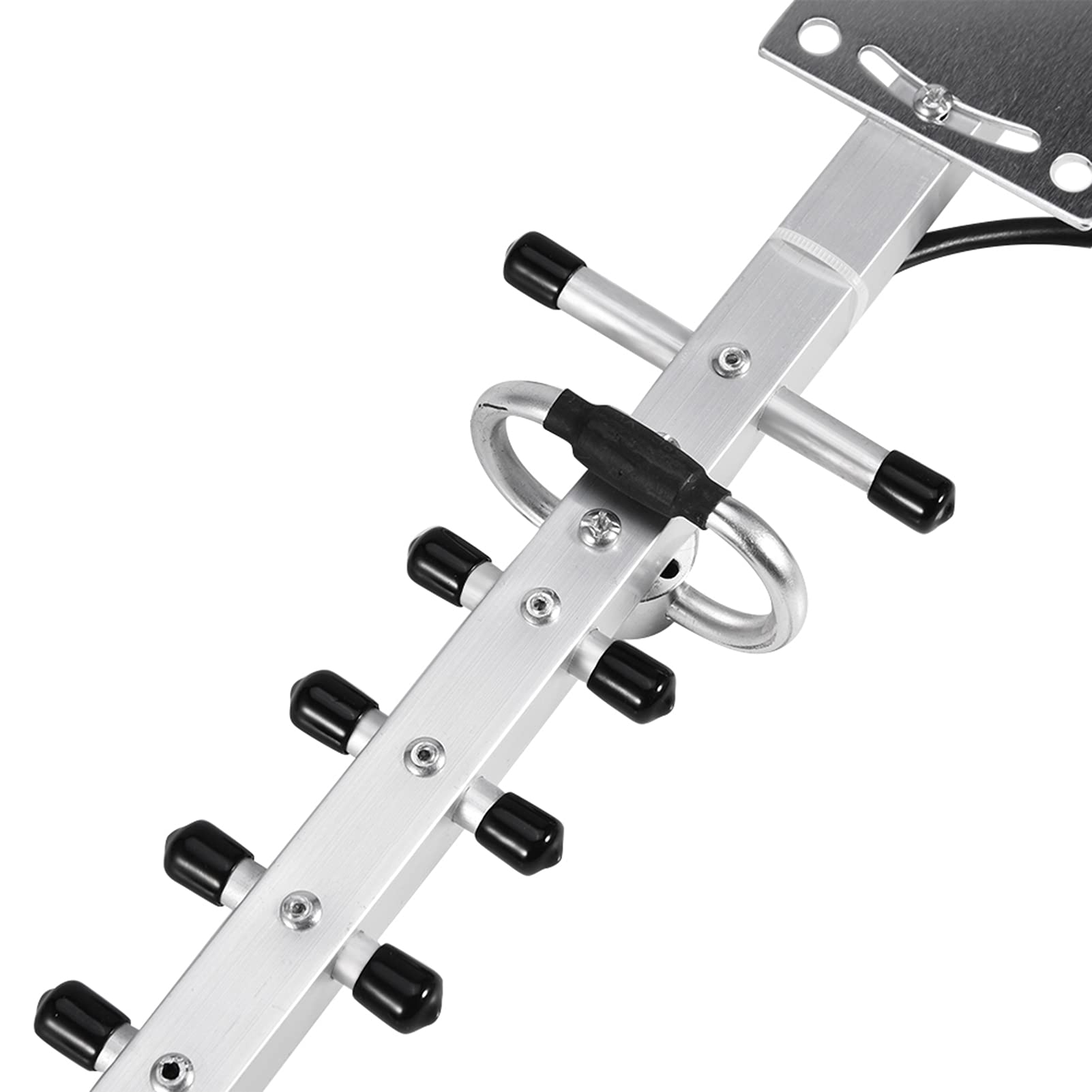 Antenna Ad Alto Guadagno 25dBi, Estensore WiFi Direzionale per Modem Router, Antenna Esterna in Lega di Alluminio con Cavo da 2 M, Argento, Connettore RP-SMA, Installazione