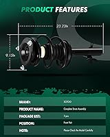 Vista 6 de SCITOO Juego de 2 amortiguadores delanteros completos para Mini Cooper 172266 172266 172265
