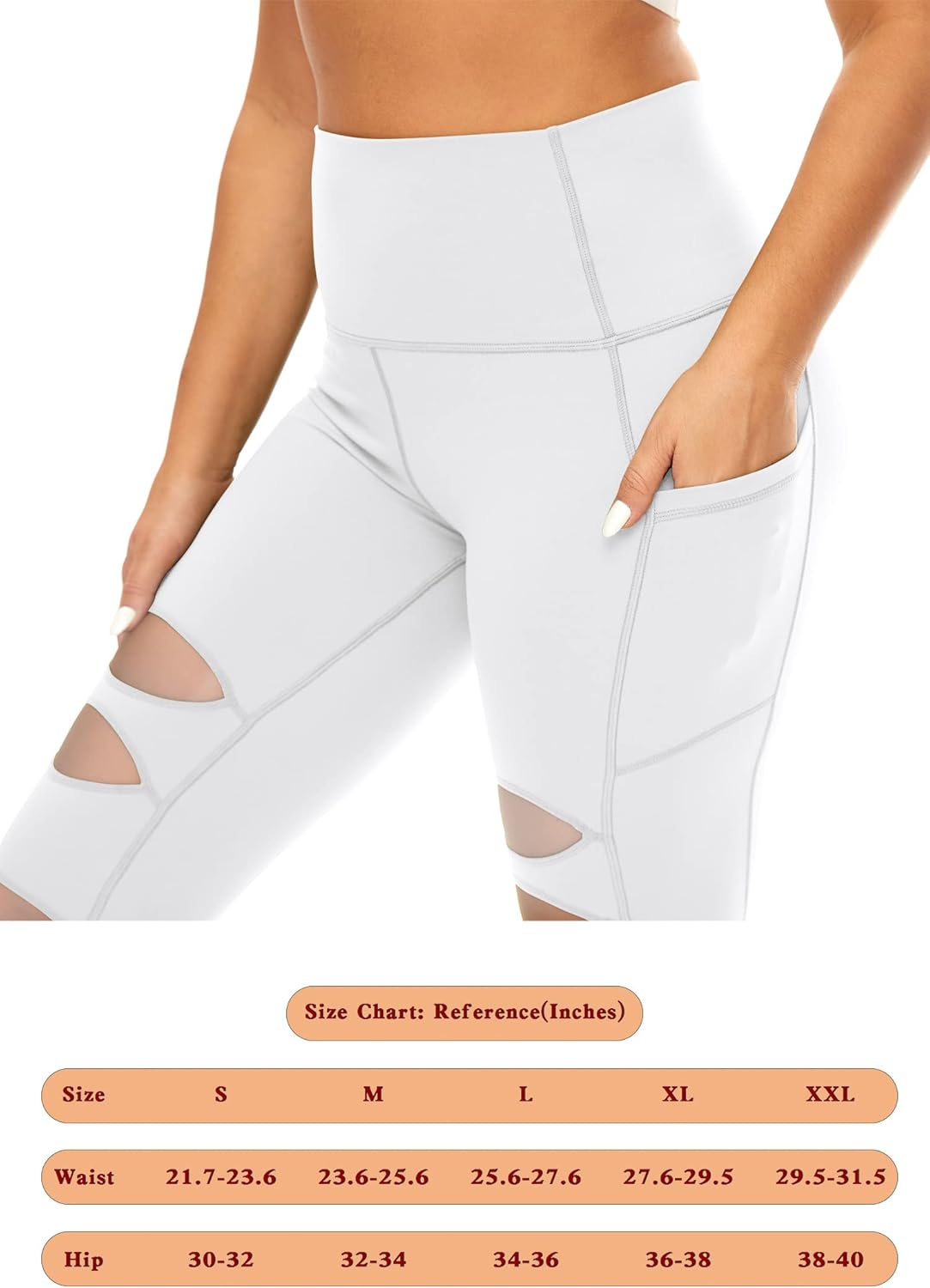 TAIPOVE Buttery Soft Seamless Ripped Yoga Leggings for Women High Waisted with Pockets Tummy Control Butt Lift Stretch
