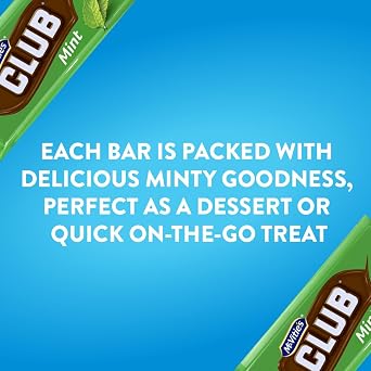 McVitie's Club Mint Biscuit Bars, Minty Treats, 22 g (Pack of 60)