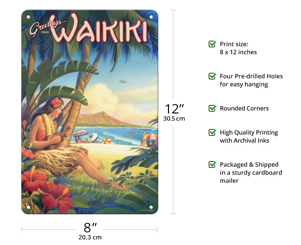 Amazon.com: Pacifica Island Art Greetings from Waikiki Hawaii