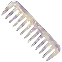 Vista 1 de S1 Elegant Wide-Tooth Comb – Lightweight, Travel-Friendly, and Stylish Design for Tangle-Free Hair (White Purple)