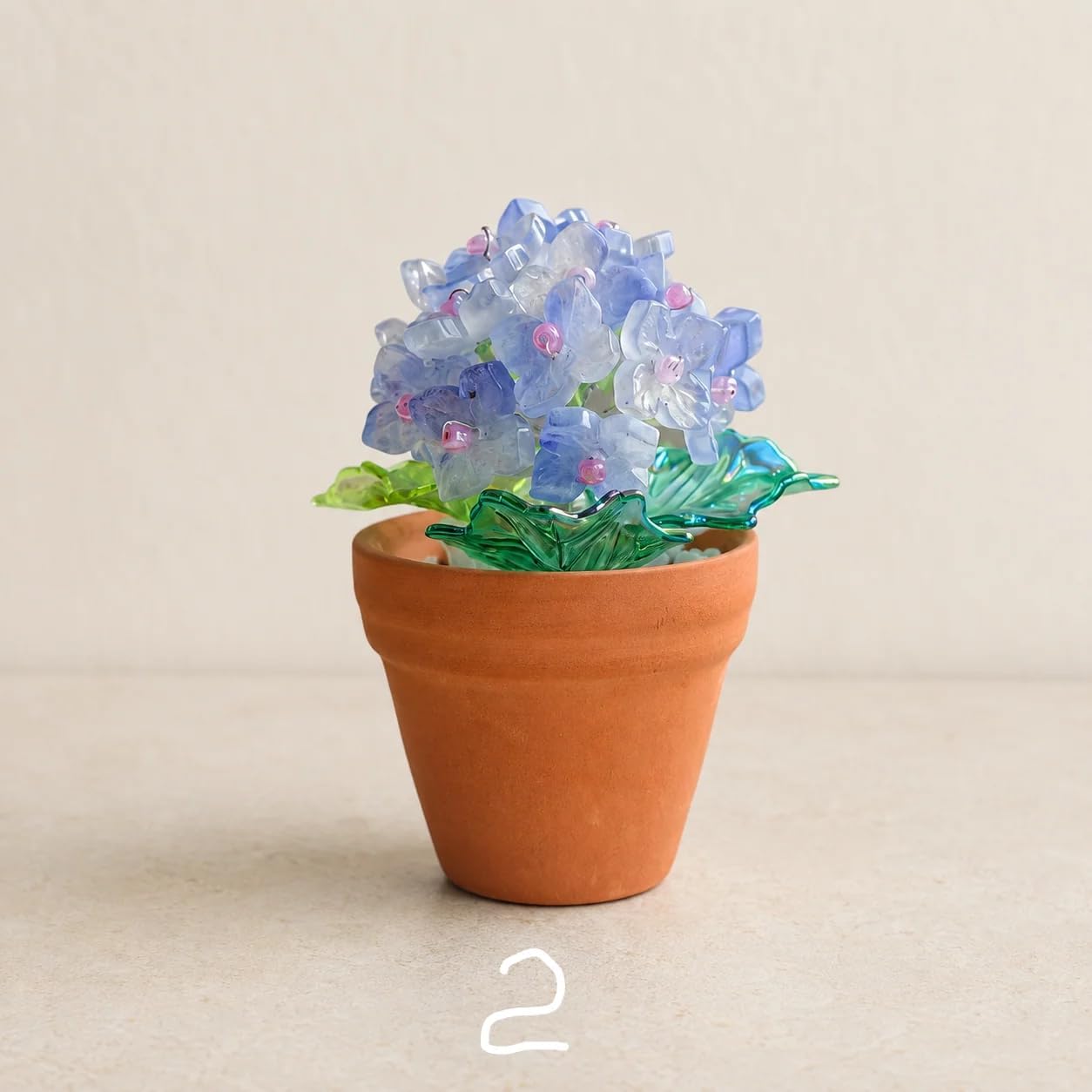 Bobble Sprig Beaded Plant Fridge Magnet DIY Kit - Hydrangea Set of 4