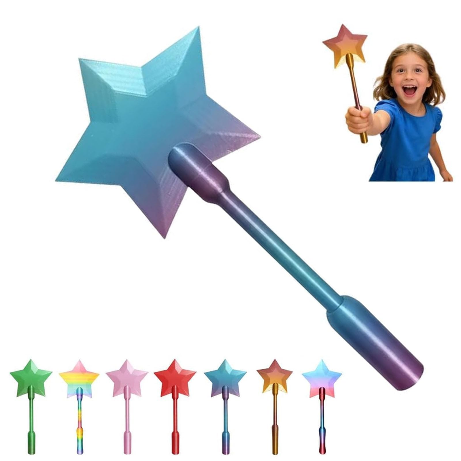 Credit Card Wand - 3D Printed Wand Taps To Pay, Funny Middle Finger Card Holder, Creative NFC Payment Tool with Pixel Design, Easy Checkout, Gag Gift for Friends Coworkers (Blue 1)