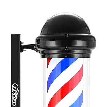 Amazon.co.jp : WDZD 73 cm サインポール、赤ストライプ床屋の