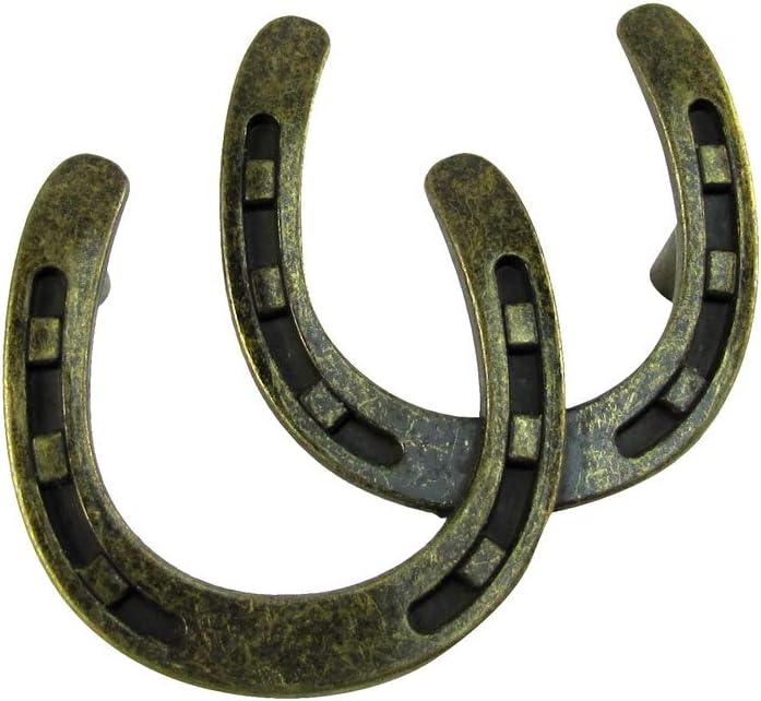 Treasure Gurus Horseshoe Pair Kitchen Cabinet Pull Vanity Dresser Drawer Knob Western Hardware
