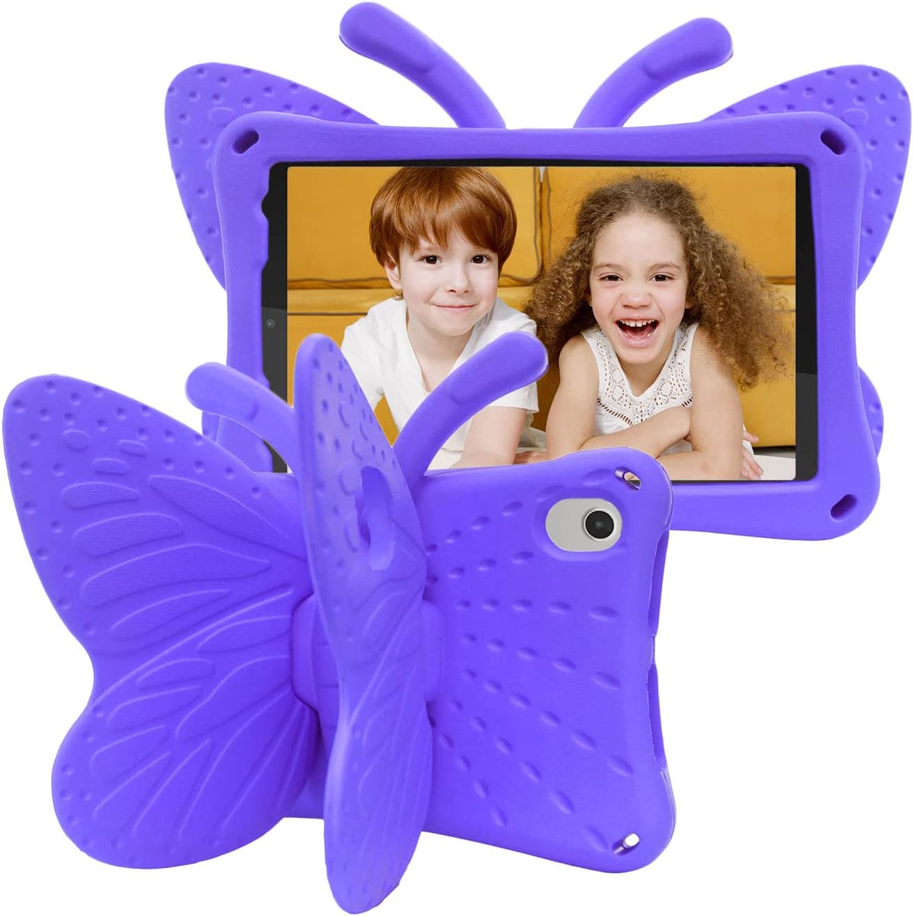 TCL Tab 8 LE Kids Case - DIY Cartoon EVA Foam Protective Cover With Handle & Stand