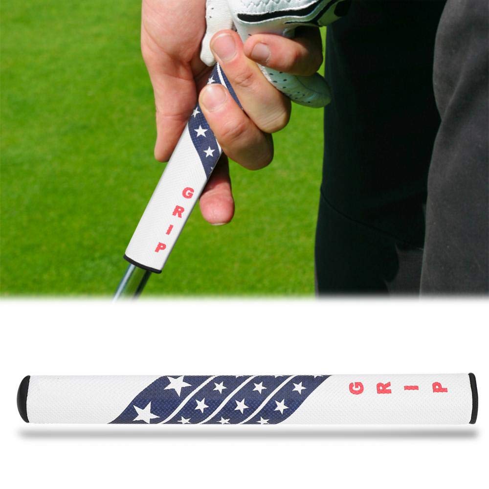 Vbestlife Uchwyt golfowy do golfa Putter antypoślizgowy uchwyt golfowy do golfa Super stabilny, wygodny uchwyt (kolor biały)
