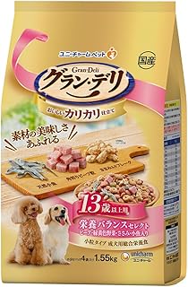 ユニ・チャーム グランデリ ドッグフード ドライ カリカリ仕立て シニア 13歳以上用 栄養バランスセレクト 1.55kg 国産 ユニチャーム