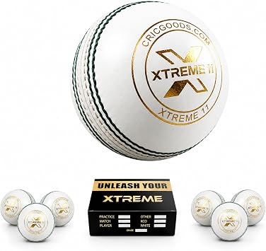 Cricket Balls | White | Grade 1 Leather| 100+Overs |