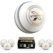 Cricket Balls White | Ultra Premium Soft Leather| Professional Grade Inner Core| Lasts100+Overs Long Life | Suited for USA consitions | Real Swing | Bounce | White | Pack of 3