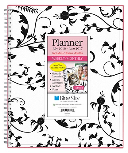 Blue Sky 2016-2017 Academic Year Weekly & Monthly Planner, Wire-O Binding, 8.5