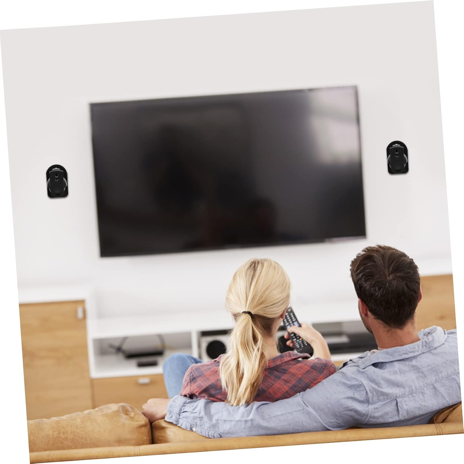 6sets Surround Sound Wall Mount Bracket Speaker Mounts for Home Theater Easy Installation for Living Room Bedroom Kitchen and Workout Spaces