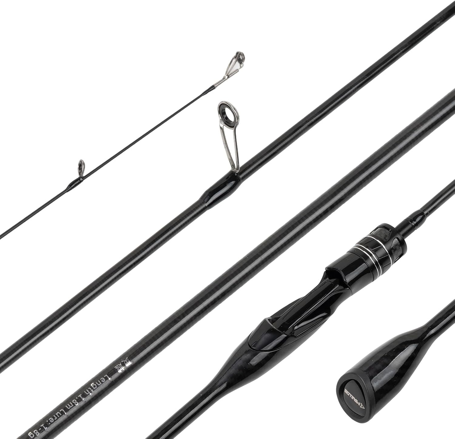 INSPIRON Ajing Spinning Fishing Rod 1.8m Lure 1-8g Line 2-8lb UL High-Strength Solid Carbon Fiber Tip Fast Action BFS Lure Fishing Casting Rod
