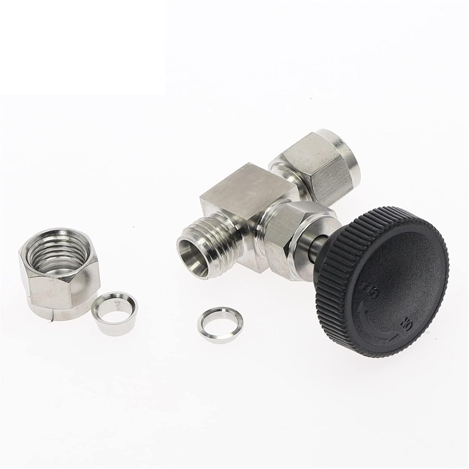 Adjustable Needle Valve OD 3 4 6 8 10 12 14mm 1/8 Quot; 1/4 Quot; 3/8 Quot; 1/2 Quot; Compression Double Ferrule Tube Connector Stainless Steel 304 1Pcs(3mm)
