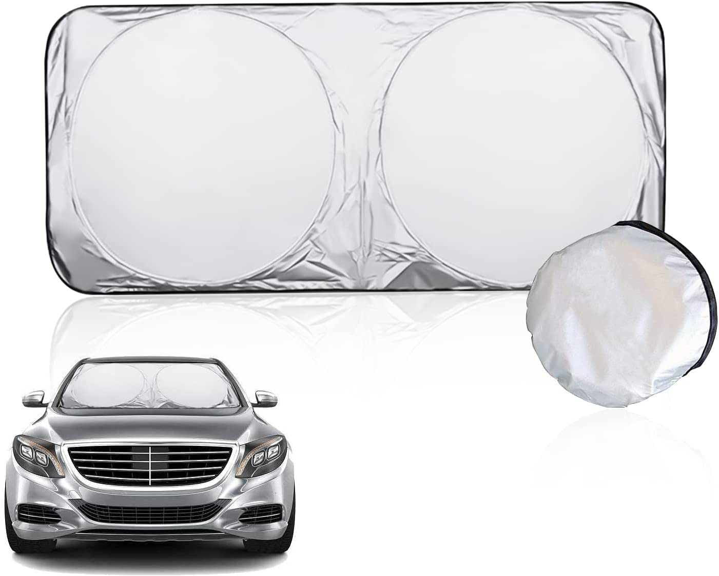 Front Car Sun Visor Sun Shade Block UV Rays Foldable 160 x 86 cm Gift for Men and Women