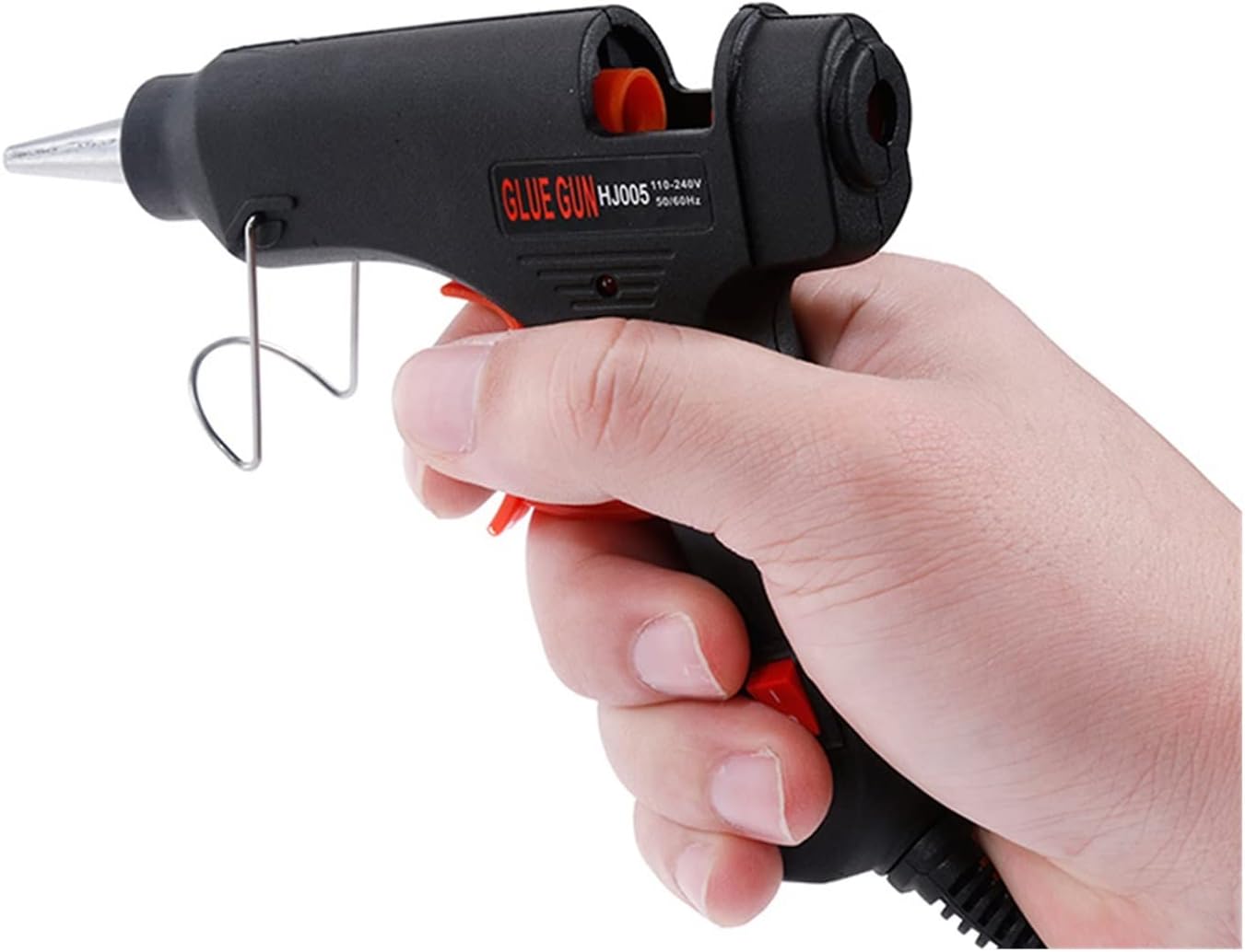 Hot Glue Gun 20W Hot Melt Glue Gun Mini Household Industrial Guns Heat Temperature Thermo Electric Repair Tool Use 7mm Glue Sticks for DIY Arts, Crafts and Quick Repairs(Black Glue Gun)