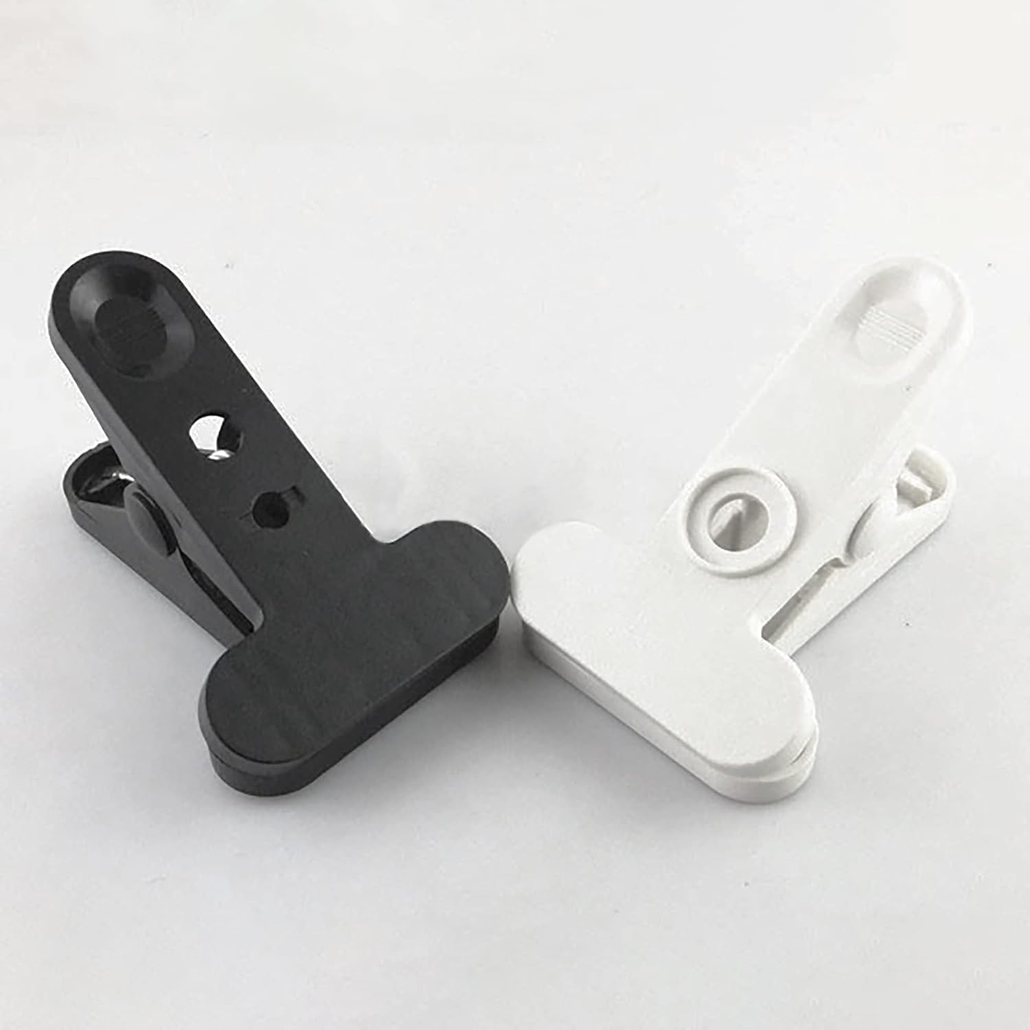 White Plastic Clips for DIY Universal Pipe M10 Screw Clamp Lamp Flexible Gooseneck C-Clamp Clip for Desktop Table Lamp Desk Light Clamp Mount Holder 2 Colors (White) 4PC Customizable
