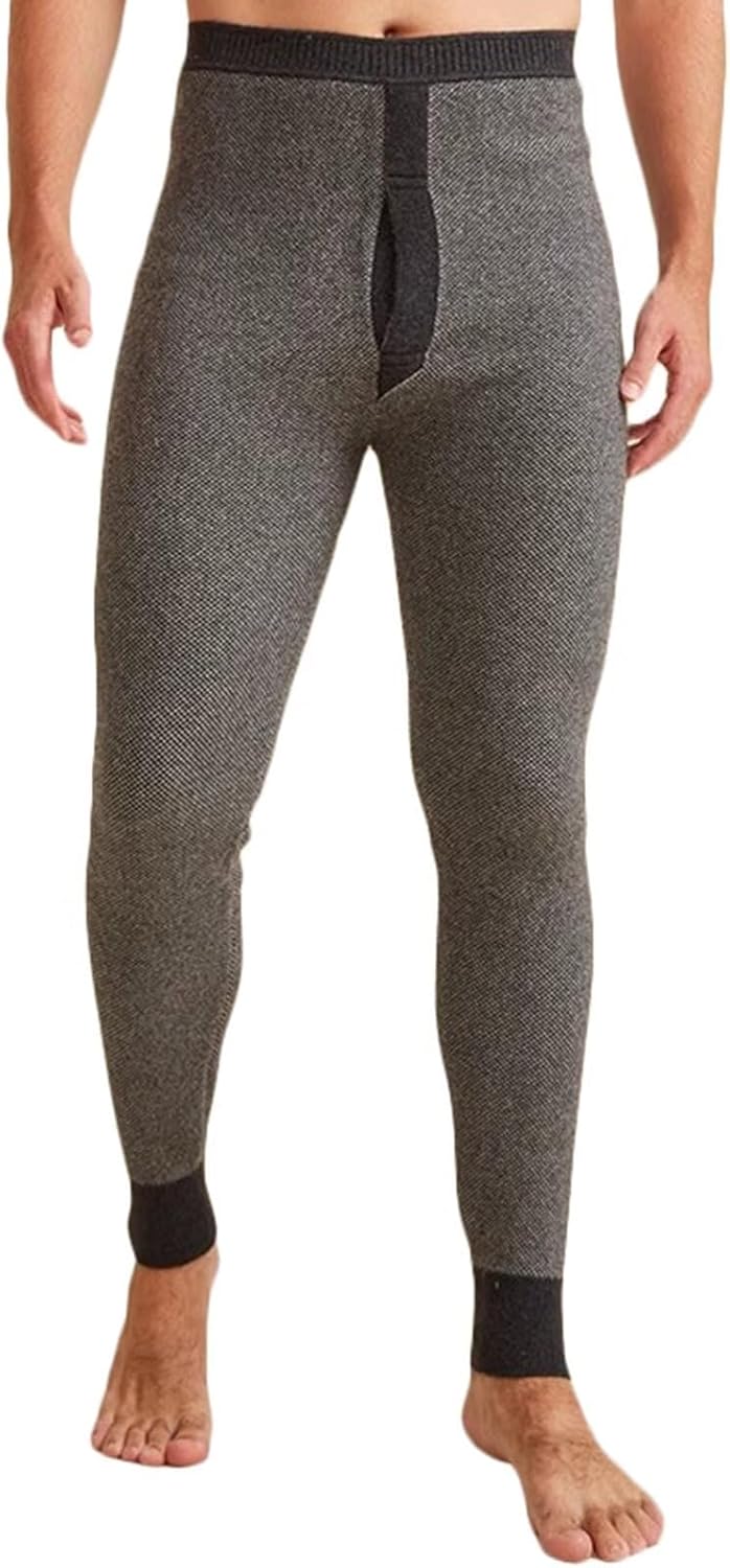 Mens Long Johns Thermal Bottoms 100% Cashmere Warm Underwear Pants Autumn Winter Leggings Trousers