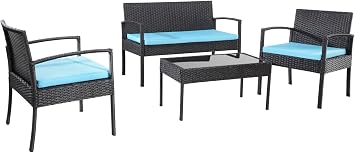 W Unlimited Temptation Conversation Set with Black Finish SW2203BKBL