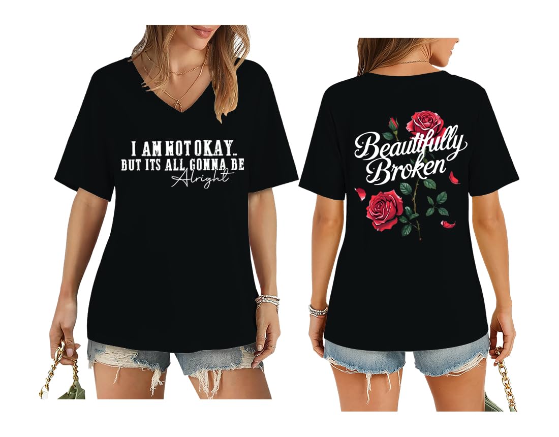 Floral Graphic Tees for Women Boho Style Short Sleeve Casual T-Shirts Vintage Floral Printed Tops