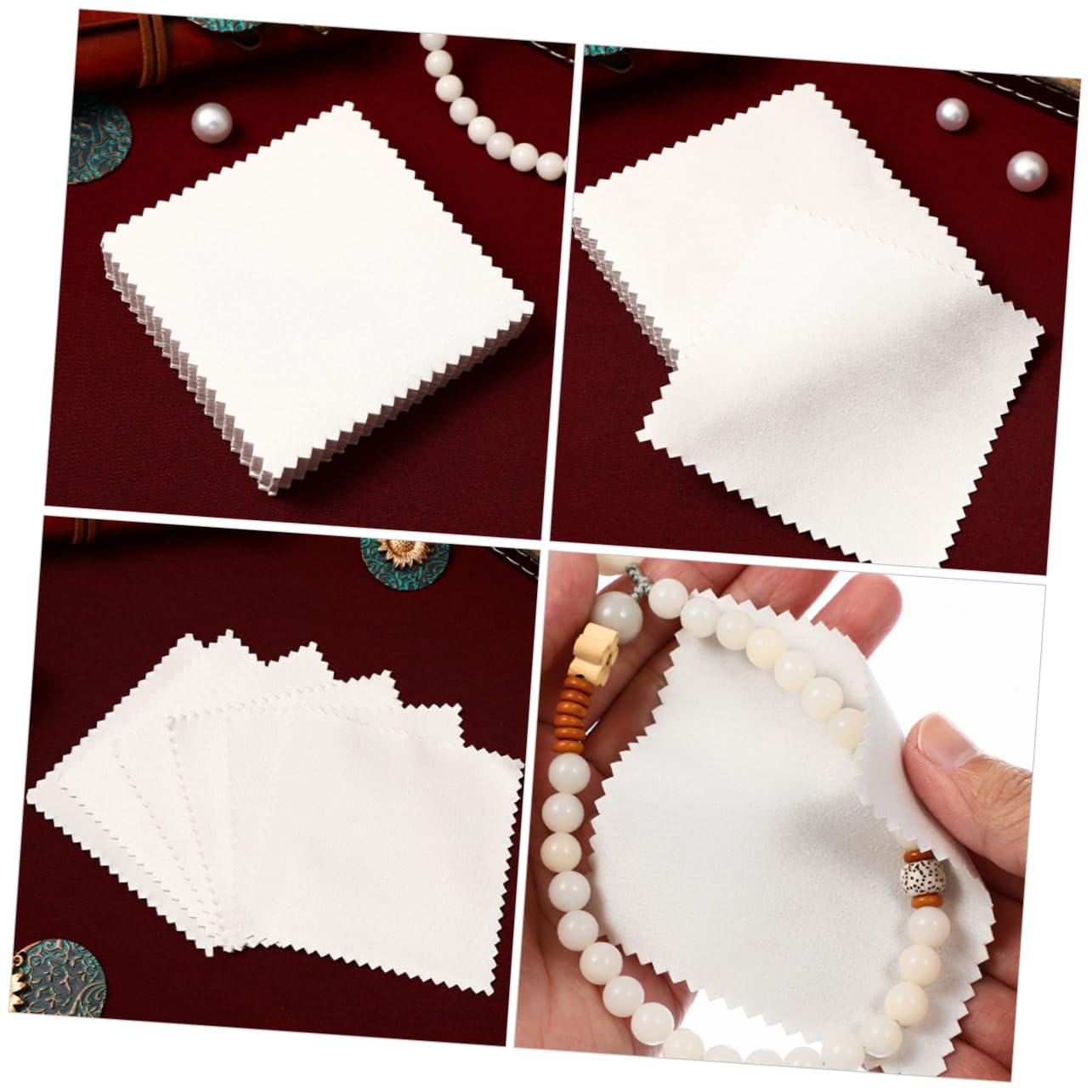 FRCOLOR Reinigungstuch Polieren Mikrofaser Polieren Schmuck Tuch Reiniger Schmuck Reinigungstücher Glanz Tücher Schmuck Reiniger Silber Wischtuch Schmuck Sauber Werkzeuge Wildleder Grau