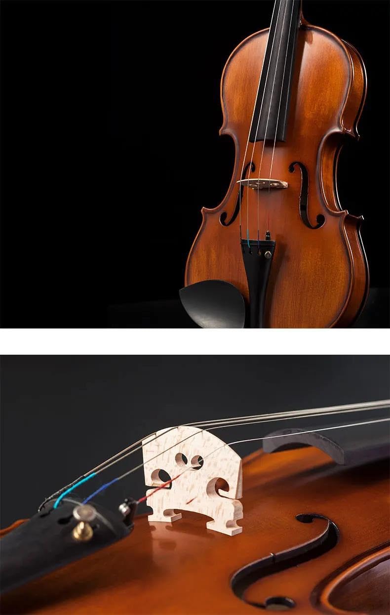 Geige 4/4 Handgefertigt Lack Handgefertigt Violine Ebenholz Griffbrett