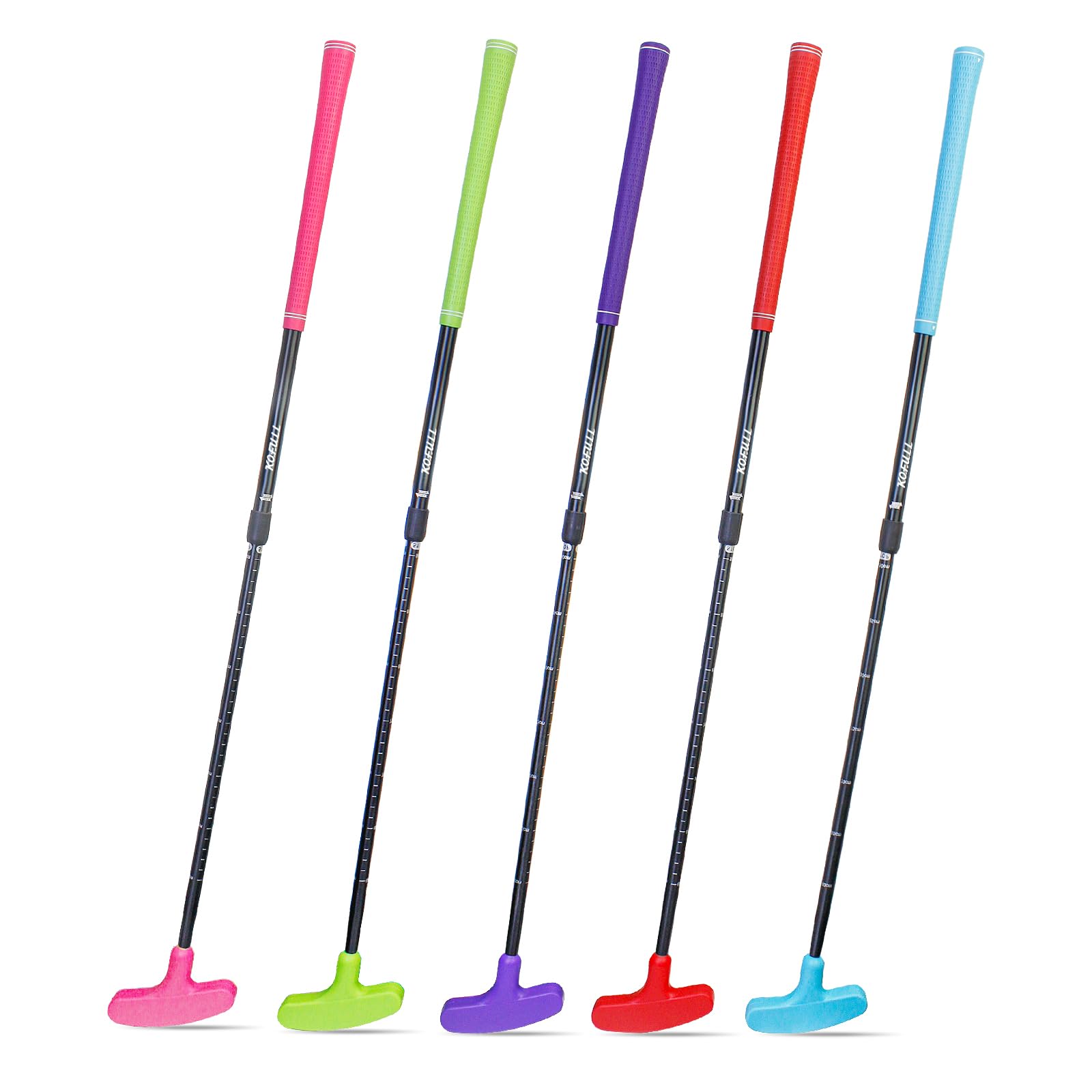 KOFULL Confezione da 5 putter da golf bidirezionali, per uomini e donne, lunghezza regolabile