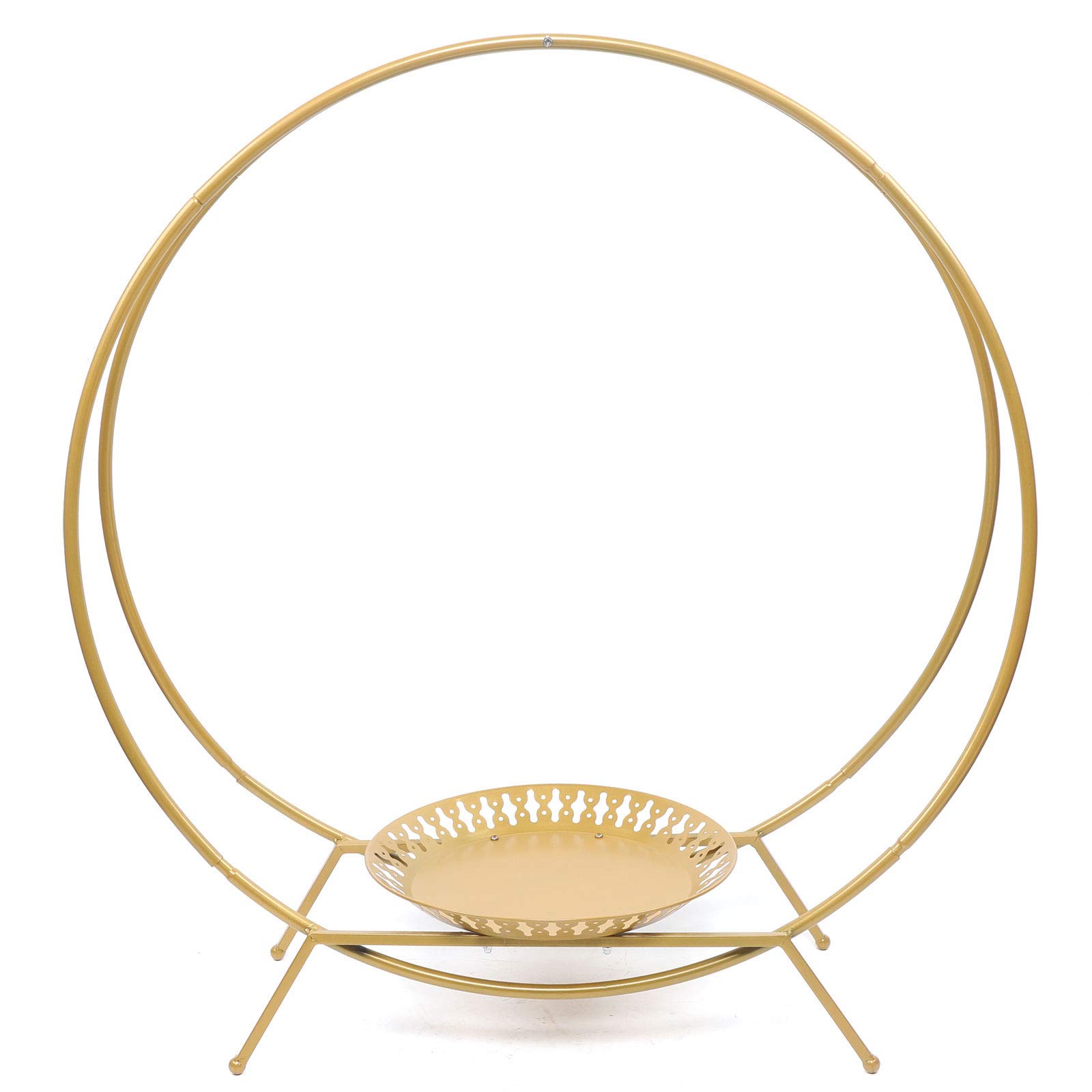 Soporte para tartas de boda, arco dorado, arco redondo, soporte para tartas, anillo doble, soporte de hierro, soporte para flores, para decoraciones, cumpleaños, fiestas, suministros de eventos,