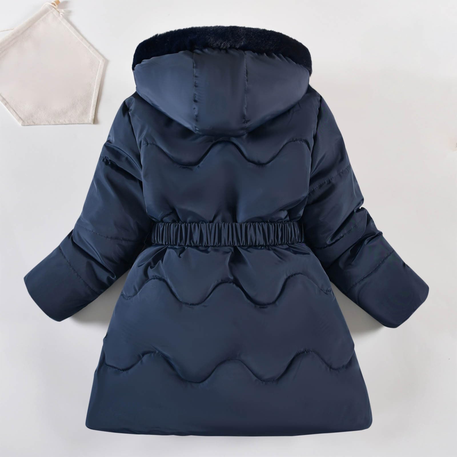 Abrigo de Invierno Acolchado para Niñas,Parka Manga Larga con Capucha y Cremallera Grueso Cálida Chaqueta Acolchada Resistente Al Viento Mang Larga con Cremellera y Bolsillos Ropa Niña 5-12 Años