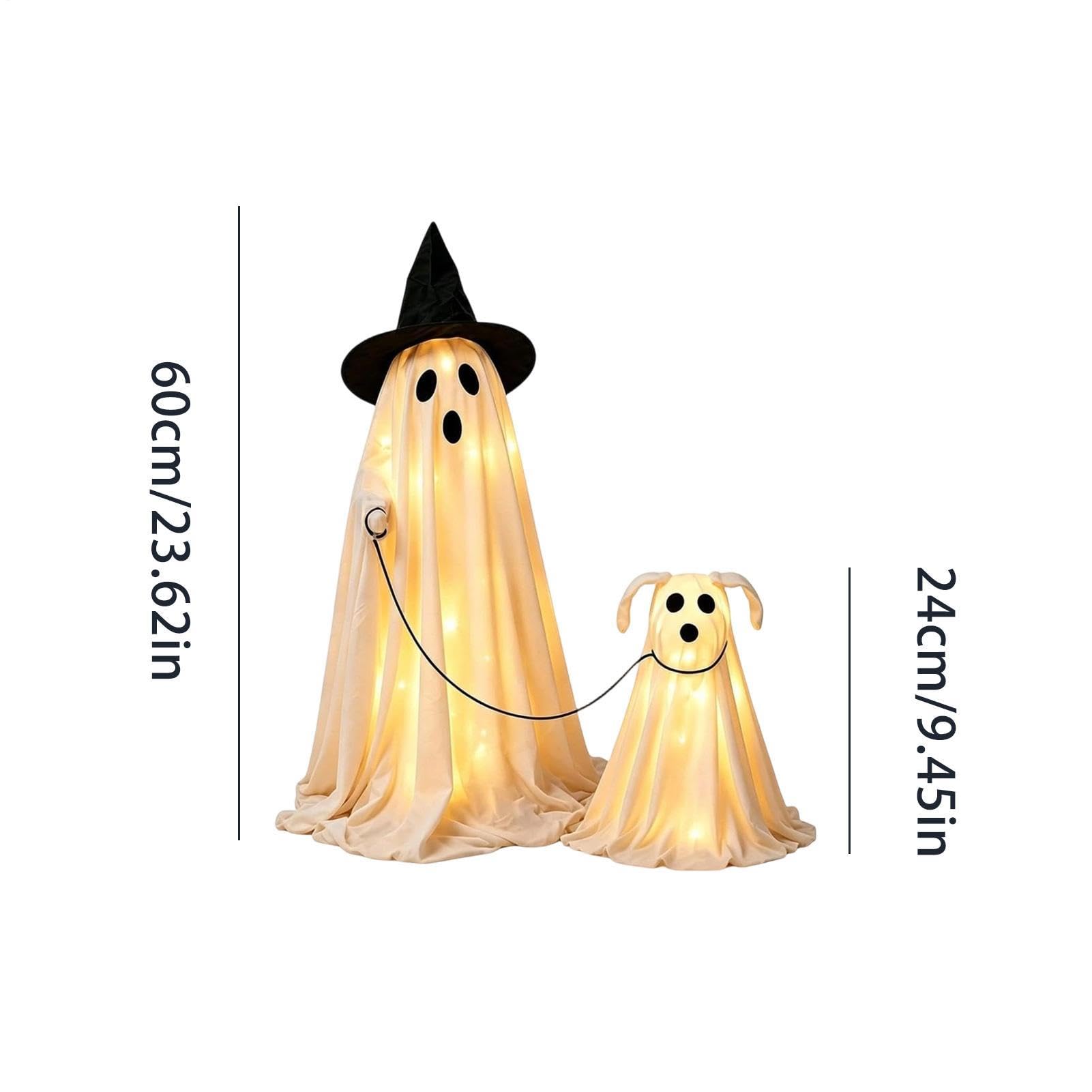 Decorazioni Halloween Esterno Spettrali Ornamenti Da Prato Con LED A Caldo | Set Di Decorazioni Halloween Fantasmi E Streghe Per Giardino Ingresso Soggiorno Festa Vacanze
