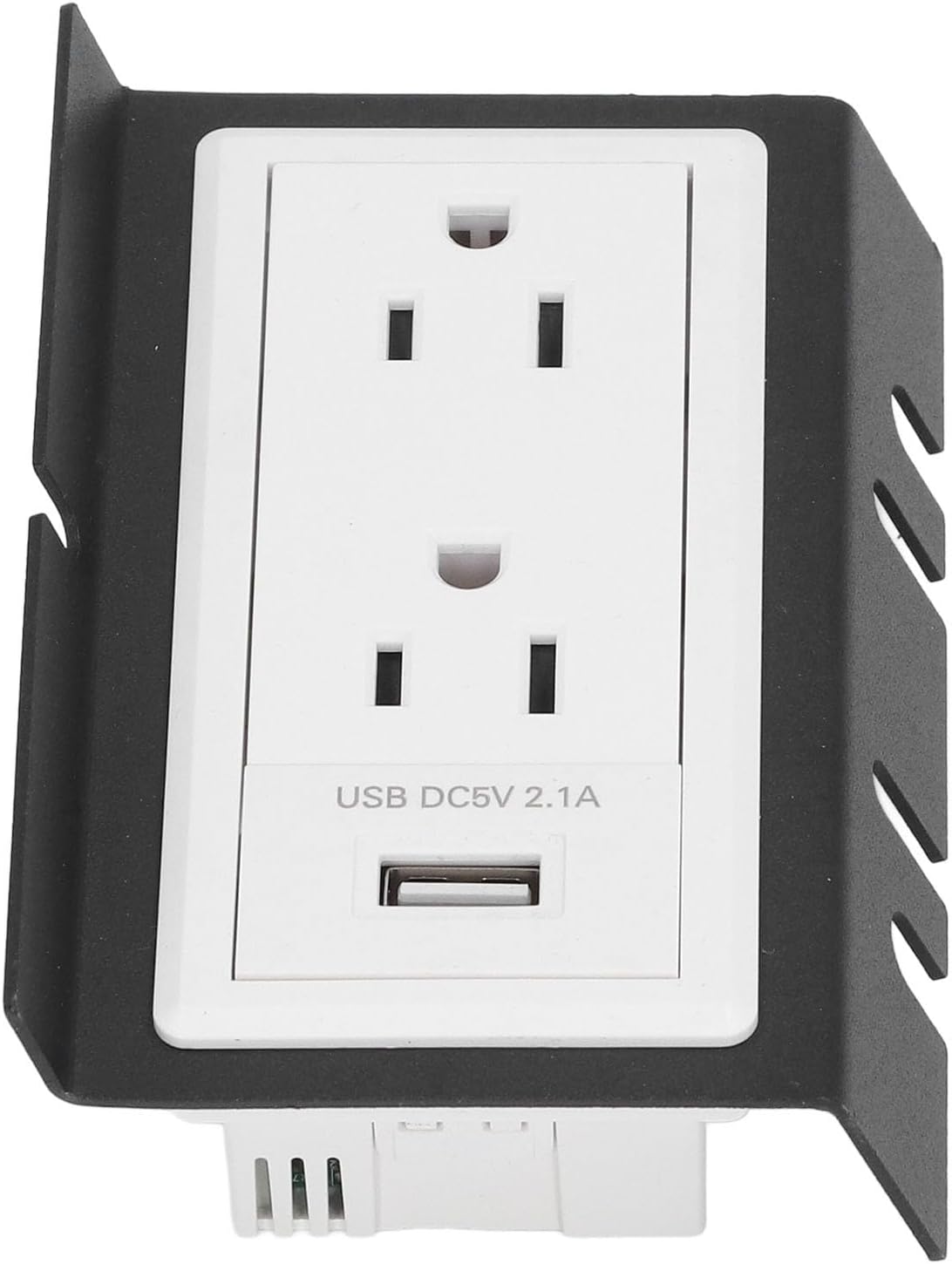 Stainless Steel Recessed Floor Outlet Box with 3 Holes 1 USB Port for Office Hotel Commercial Use