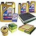 Produktbild QR-PARTS 69334885 Filter Set Inspektionspaket 7 Liter Liqui Moly Motoröl Longlife III 5W-30 MANN-FILTER Innenraumfilter Luftfilter Ölfilter