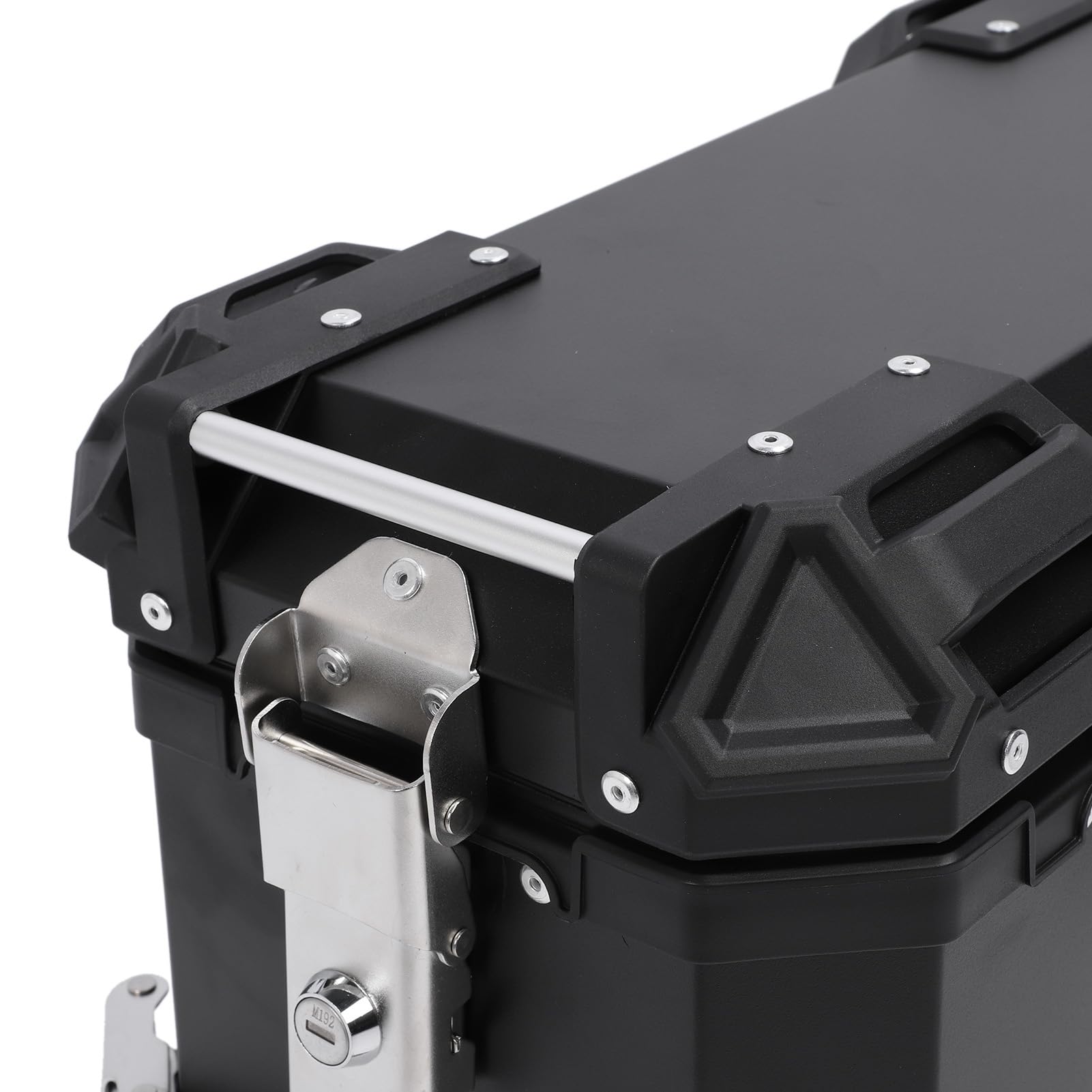 Jiawu Twarda Obudowa Motocyklowa 35 L, Boczne Sakwy Motocyklowe ze Stopu Aluminium ze Wspornikiem Montażowym, Boczna, Pyłoszczelna i Zabezpieczona Przed kradzieżą Walizka Podróżna do Motocykli,