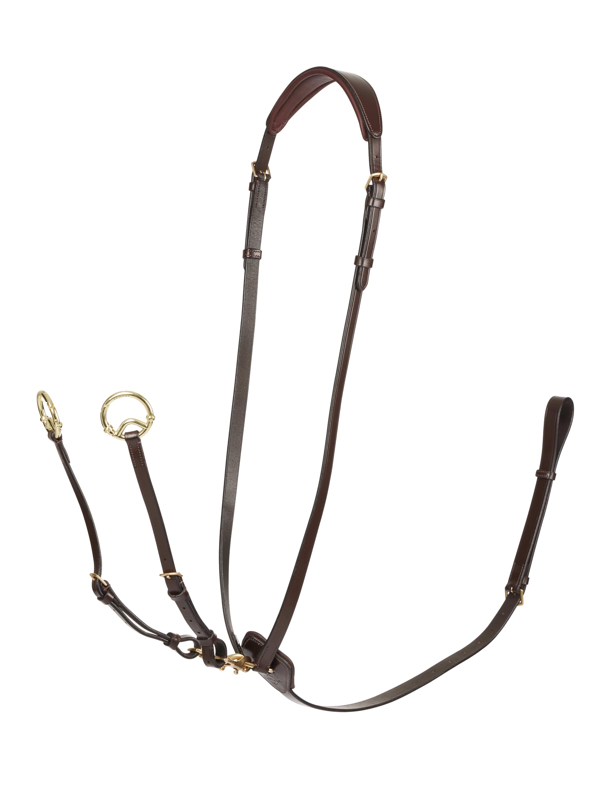 LeMieux Kudos Running Martingale - Havana/Brass Pony