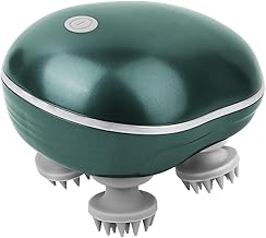 Sereficy Electric Cordless Hair Scalp Massager, Handheld Portable Head Scratcher Massager for Hair Growth, Deep Clean and Stress Relax, Gifts for Men Women Family, Green