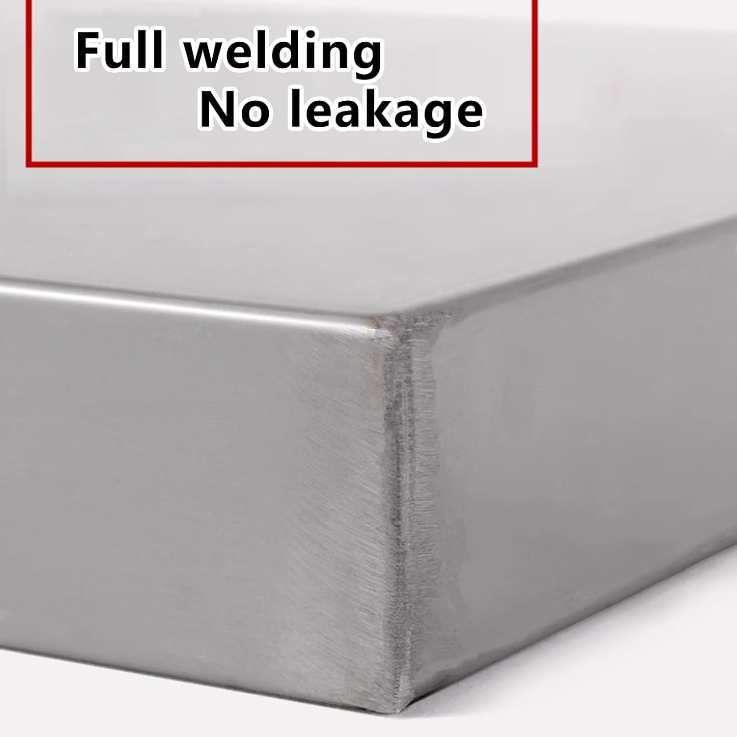 304 Stainless Steel AC Drip Pan with Drain 5cm Deep Leak Proof Tray for Window Outdoor Units Extra Large Condensate Collector Plant Pot Saucer(50x60cm(20x24in))