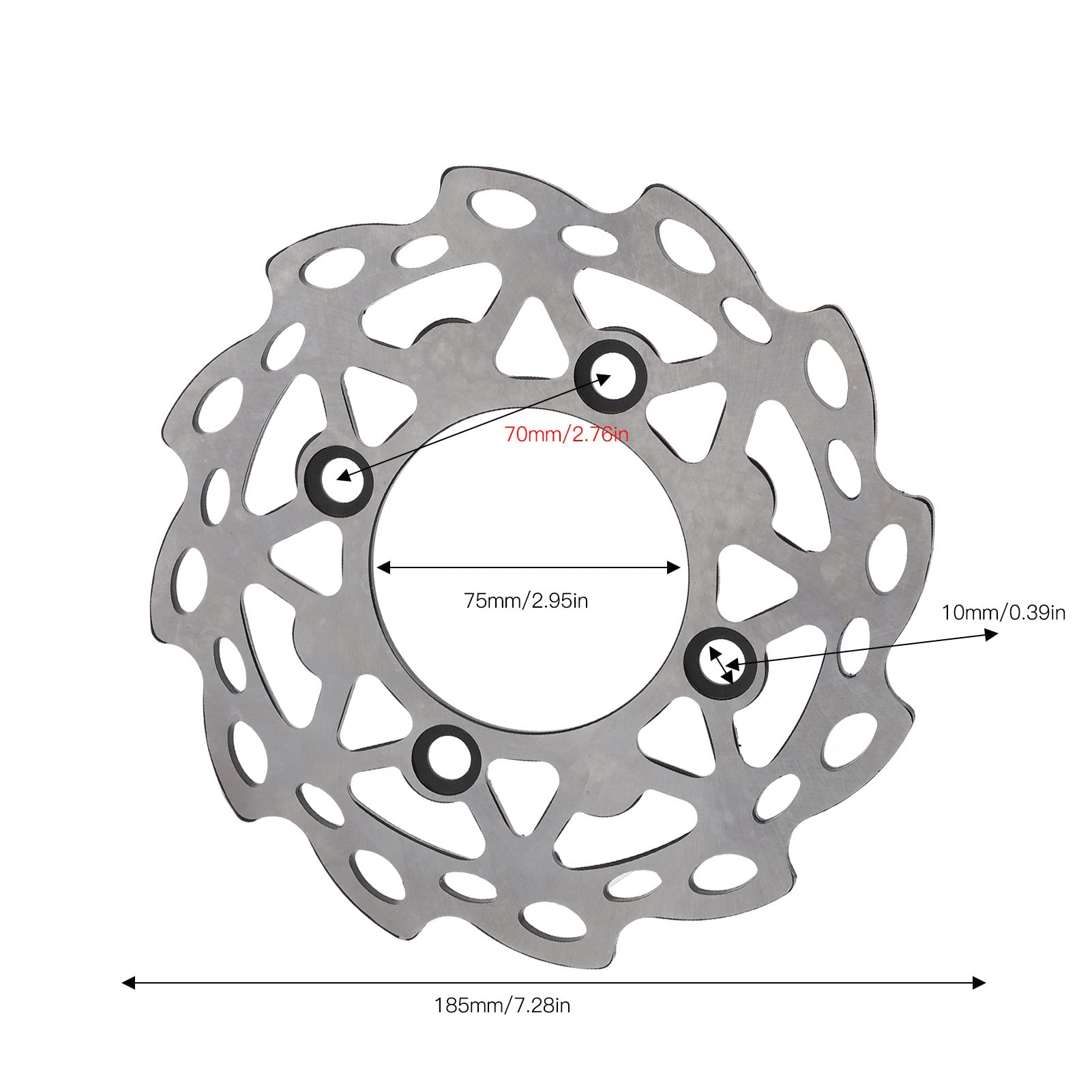 Amazon.com: Acouto 185mm Rear Brake Disc Rotor for Chinese