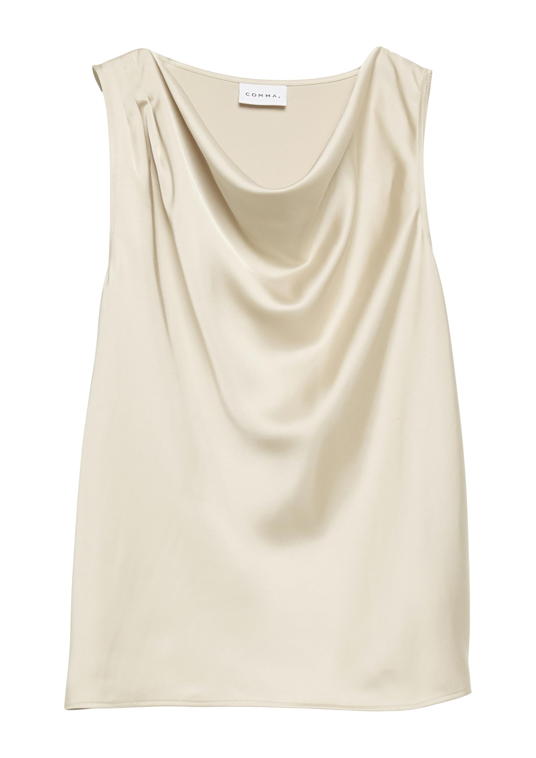 Comma Satin-Wasserfall-Top