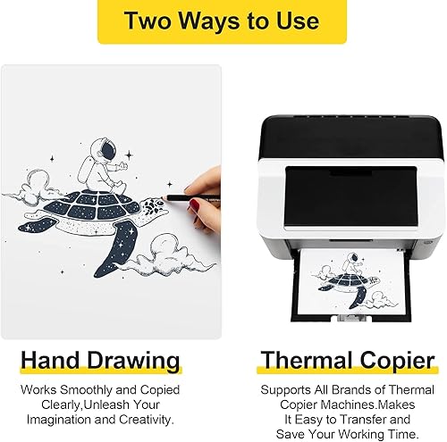 Miniatura 5 de 120 hojas de papel de transferencia de tatuajes, papel de plantilla para tatuajes, 4 capas de papel de transferencia de tatuaje para suministros de