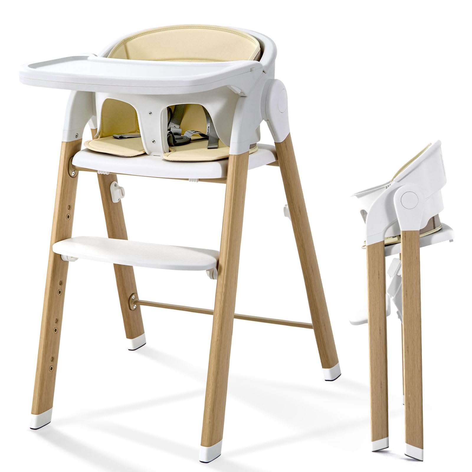 Amazon | CHOZAN ハイチェア 成長チェア 食事トレイ付き ベビーチェア