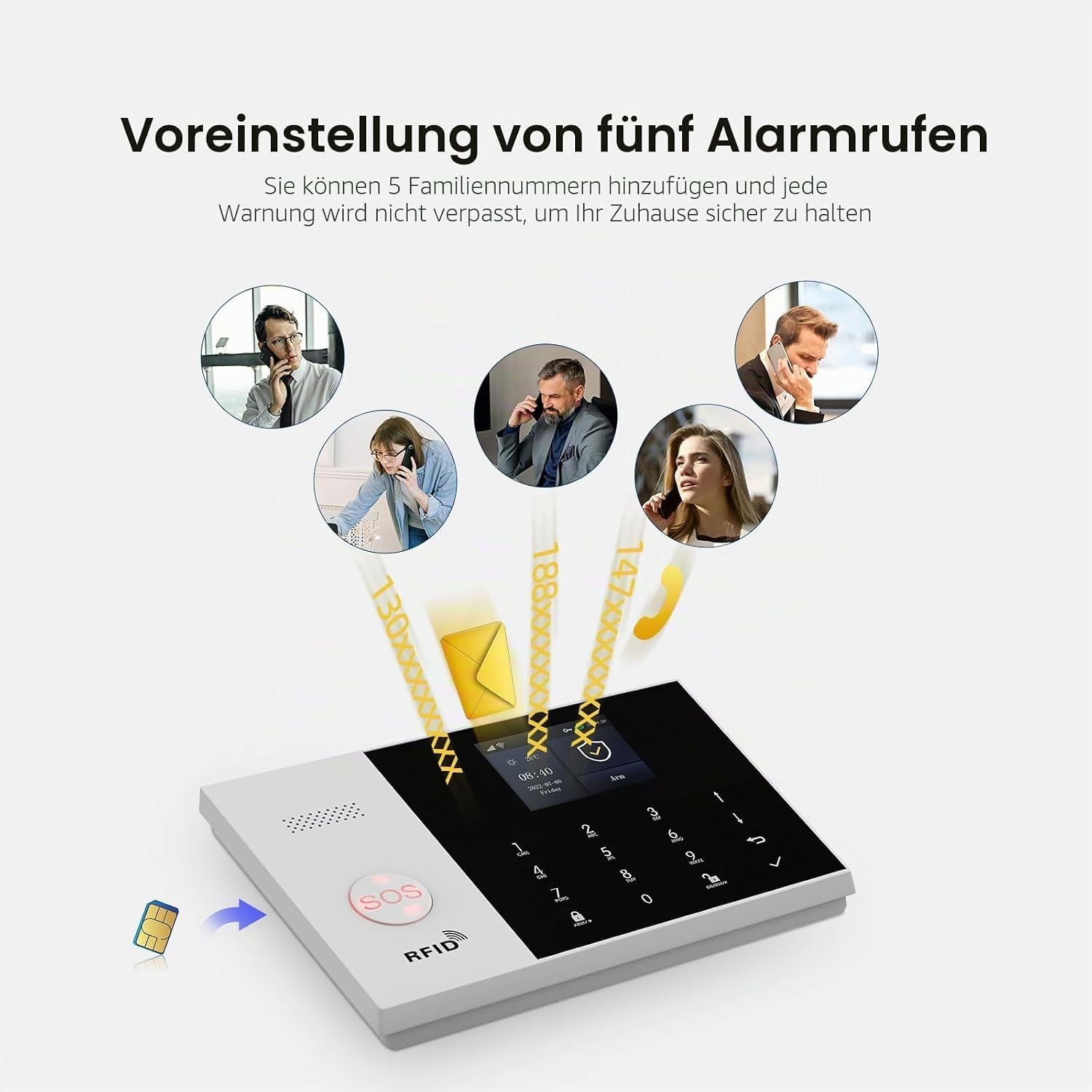 PGST 22 Piezas Sistema de Alarma WiFi/4G con Camara,Compatible con Alexa | Kit de Seguridad para el Hogar con Smart Life App,Detector de Movimiento,Sensores de puerta,Compatible con Google Home